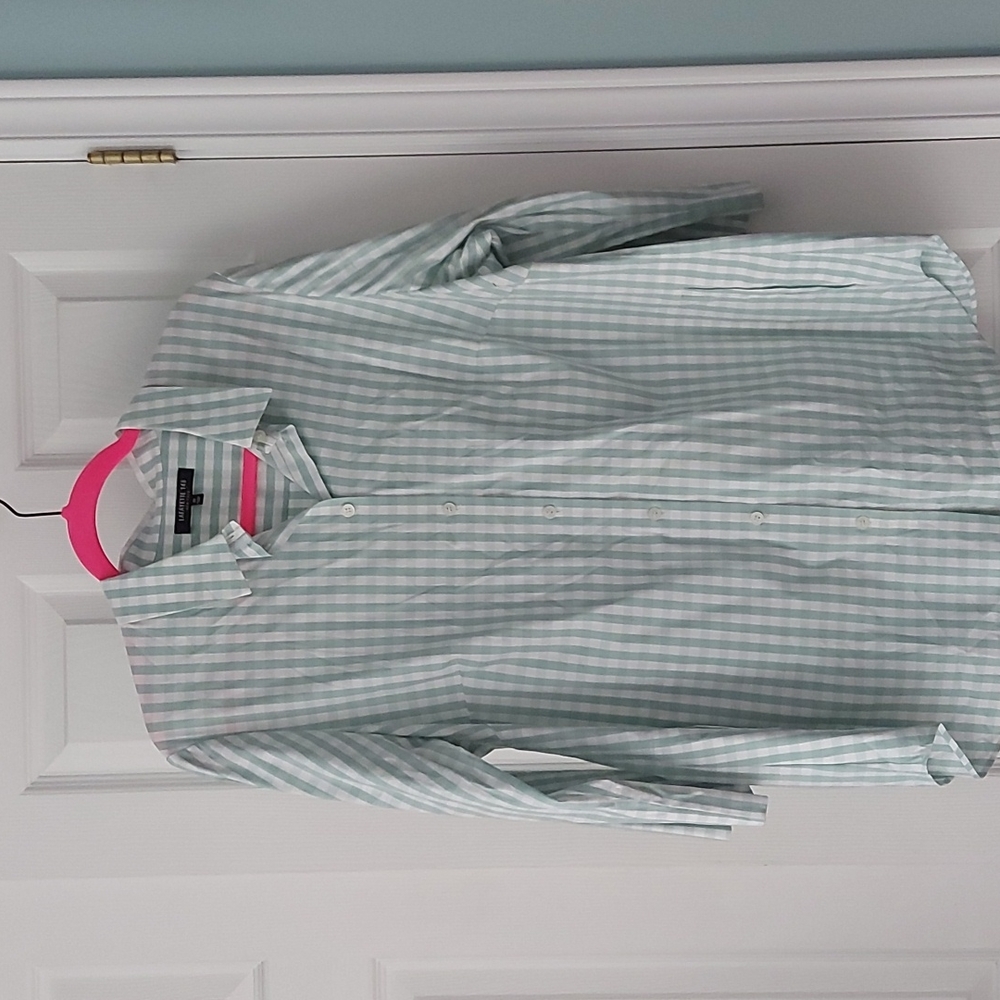Lafayette 148 gingham  tunic top
